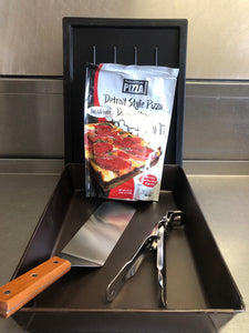 Large Detroit Style Pizza Home Pizza Making Kit - 5pc Gift Set (10x14 Pan, Lid, Dough Mix, Spatula & Gripper)*PLEASE ALLOW 2-3 BUISNESS DAYS TO PROCESS ORDER*